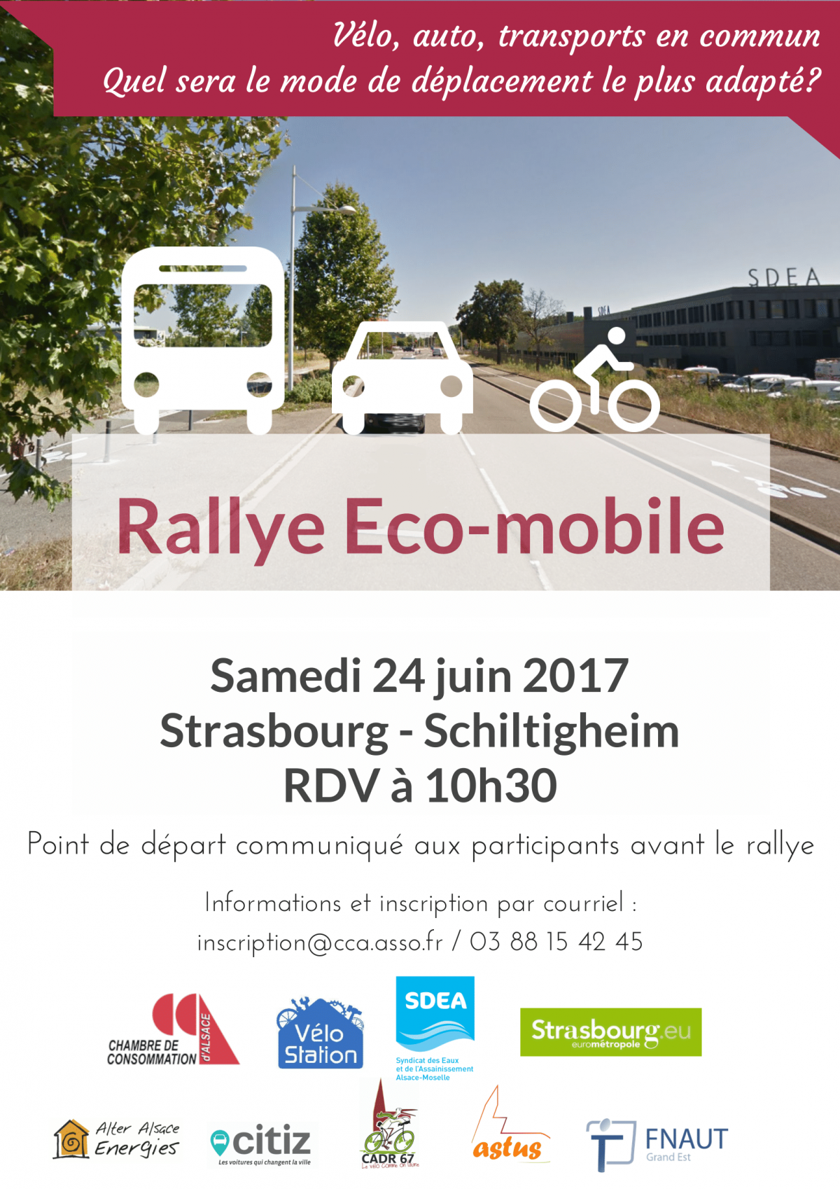 Rallye Ecomobile 2017_programme Samedi 24 juin 2017. Strasbourg - Schiltigheim.