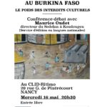 Conférence - Débat : Forces et faiblesses de la culture au BURKINA FASO