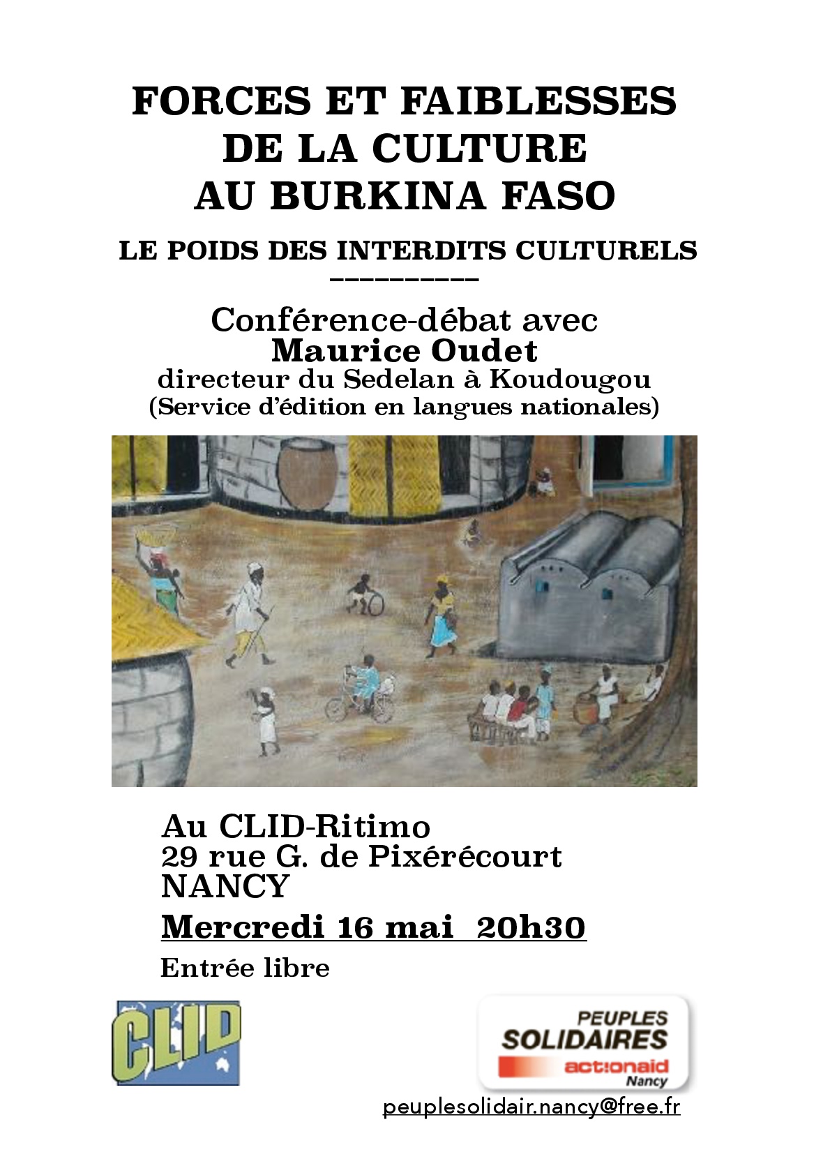 Conférence - Débat : Forces et faiblesses de la culture au BURKINA FASO