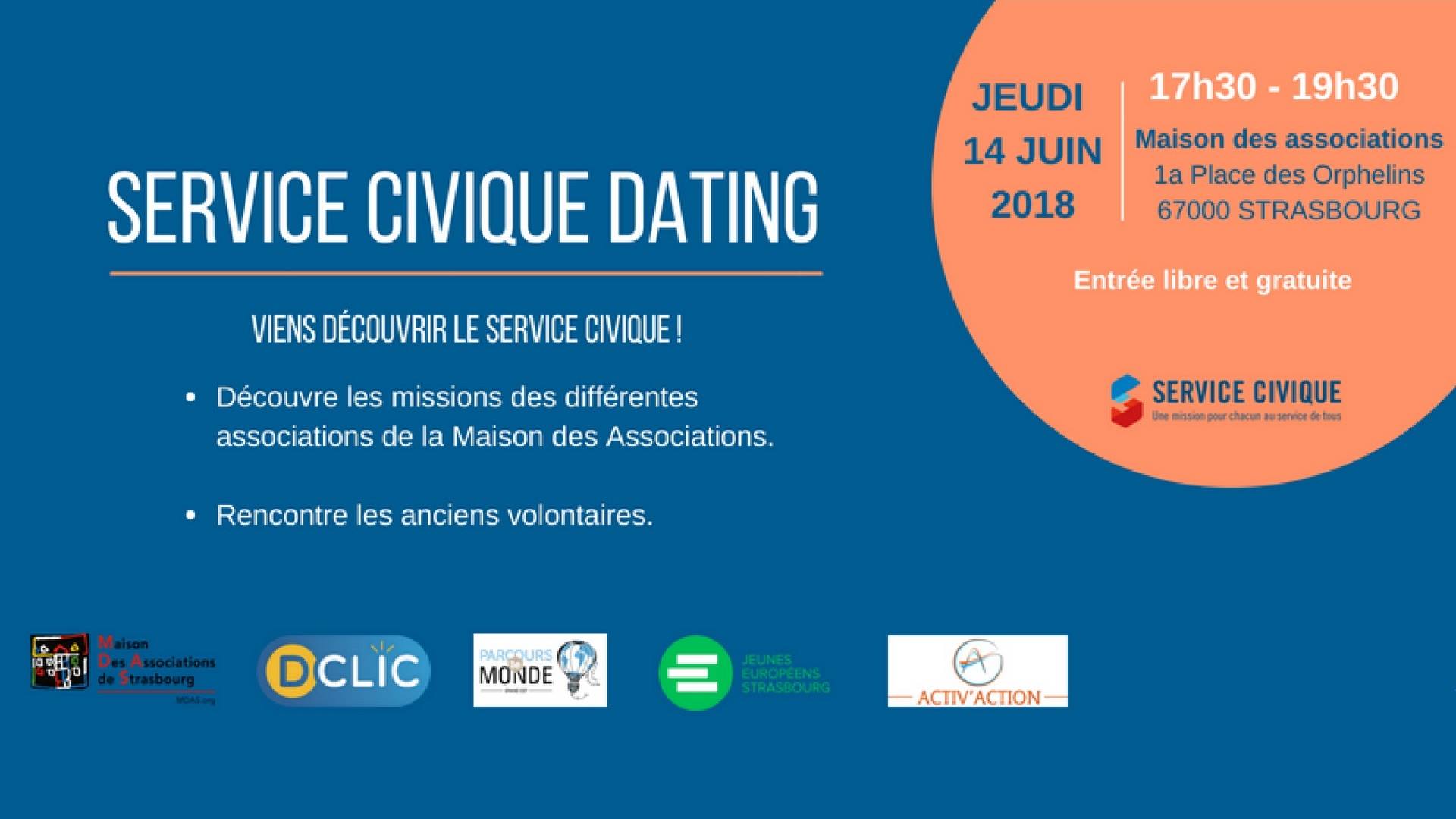 Service civique dating à la Maison des associations de Strasbourg
