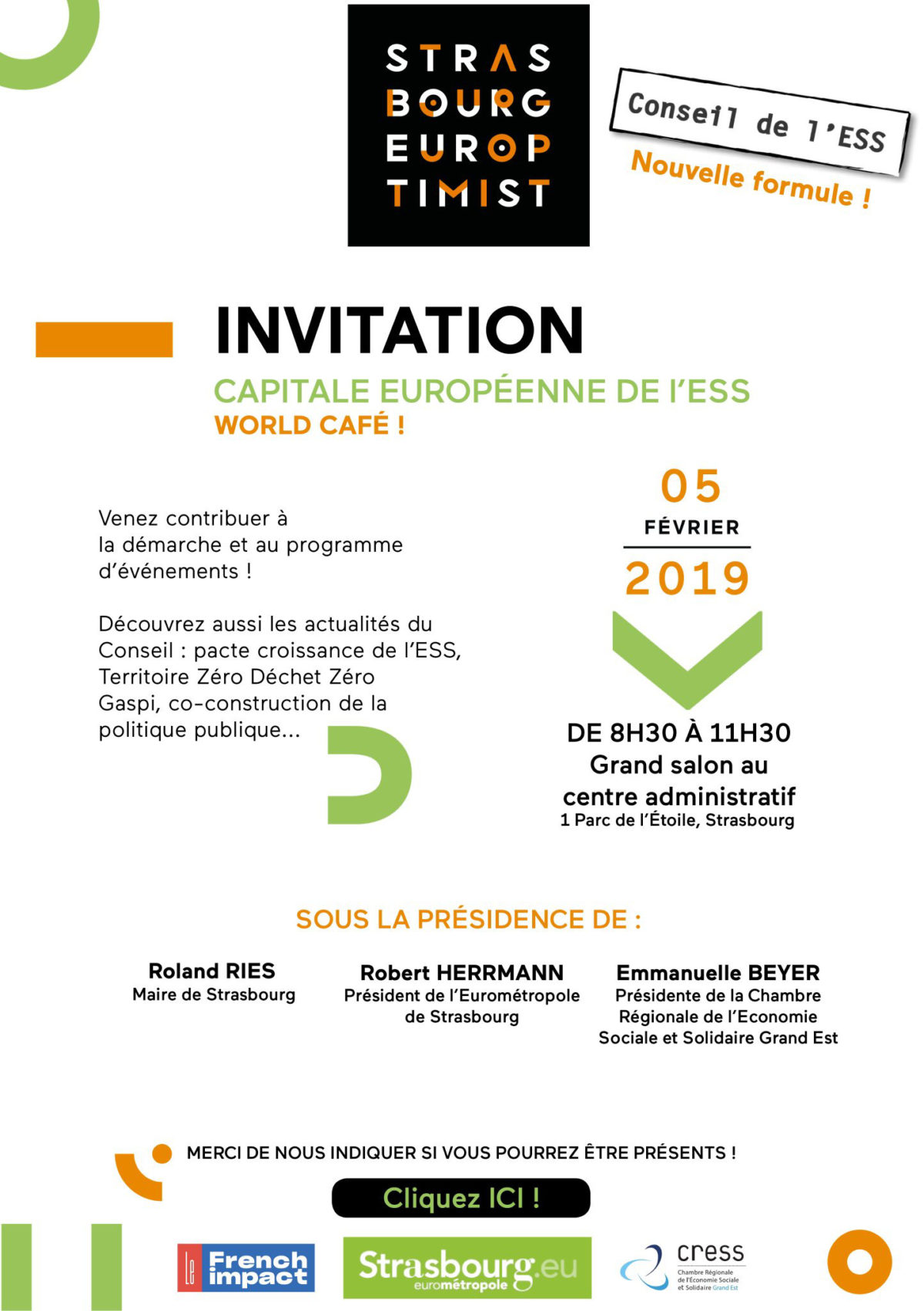 Affiche invitation conseil CRESS