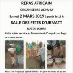 Repas africain organisé par ACPAHU
