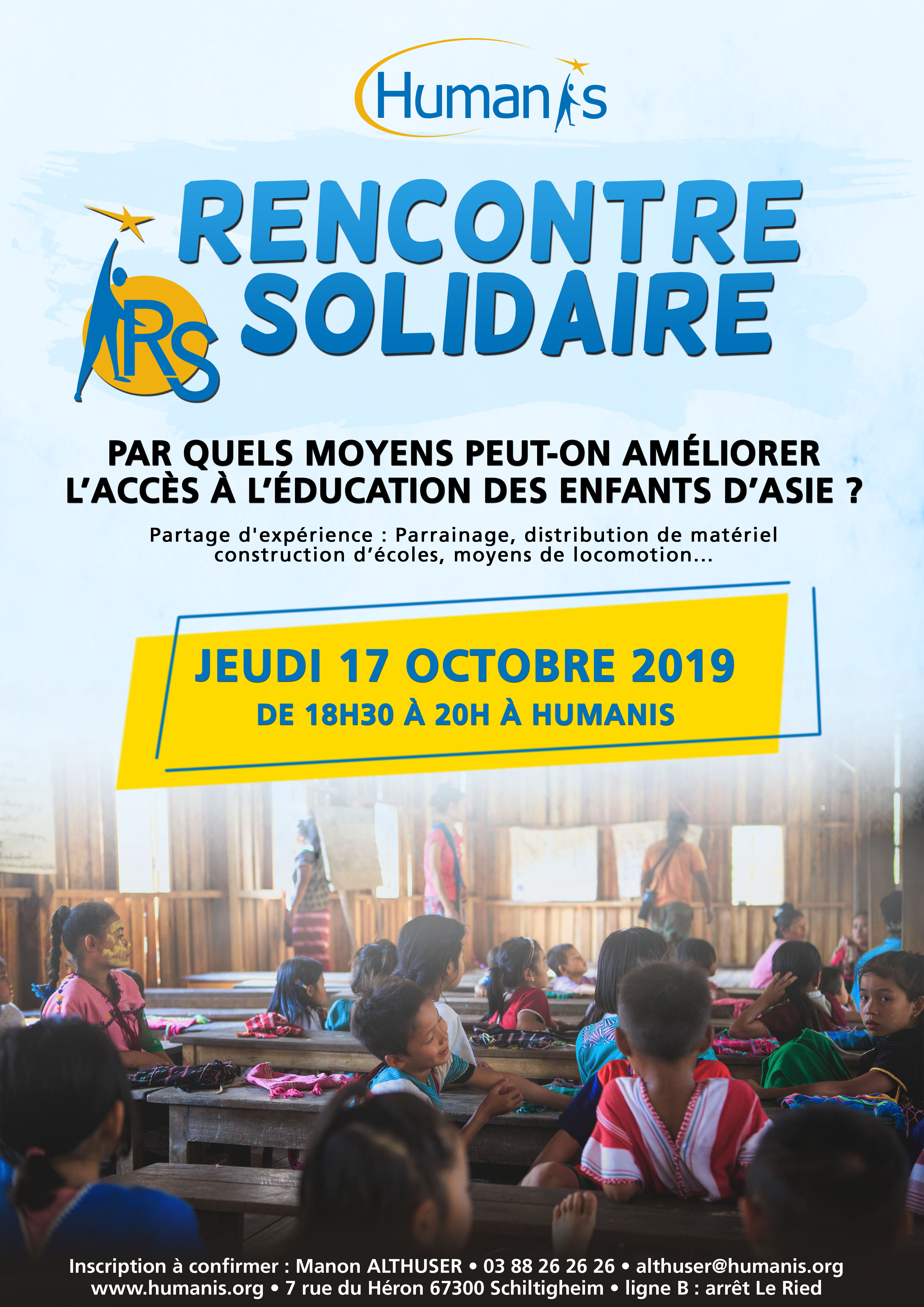 Rencontre Solidaire : Par quels moyens peut-on améliorer l'accès à l'éducation des enfants d'Asie ?