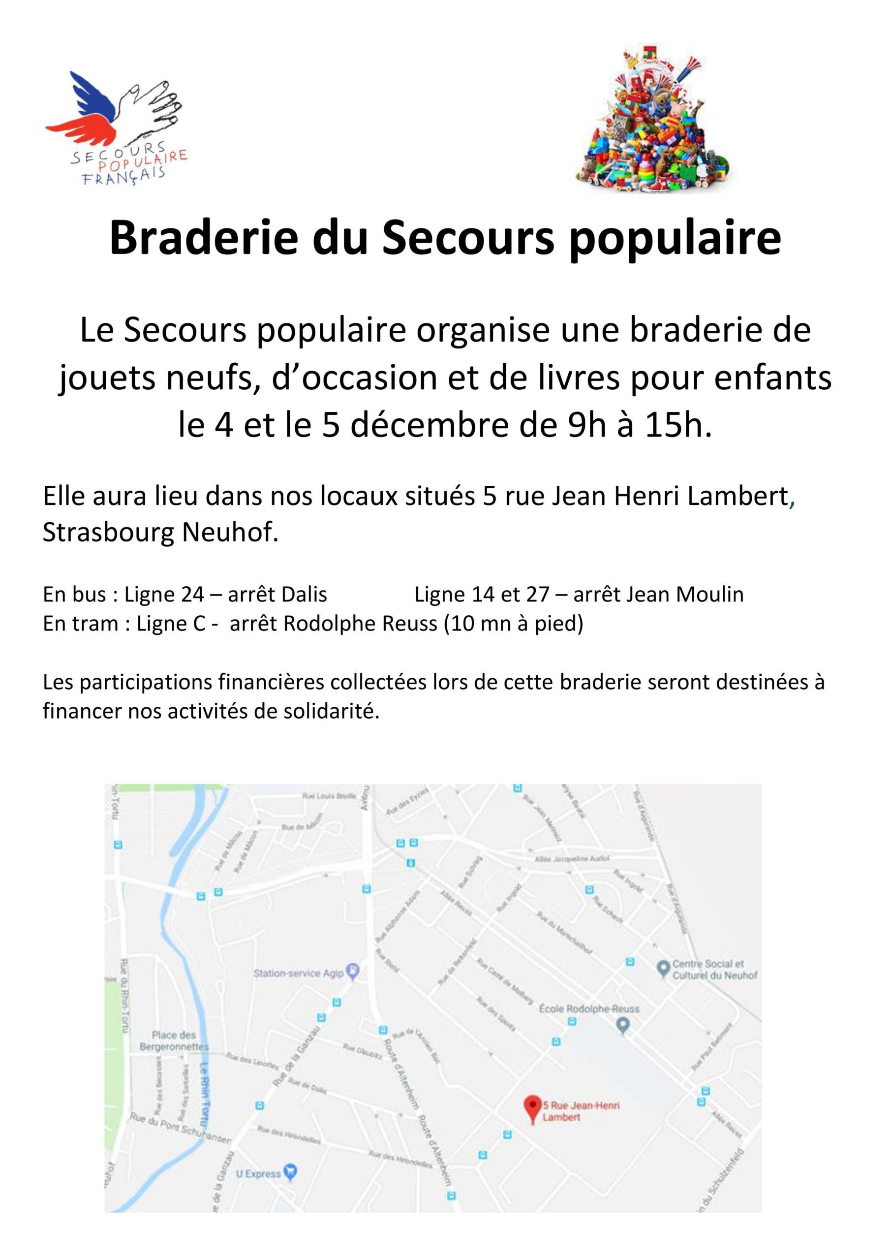 Secours Populaire - Braderie de jouets et de livres