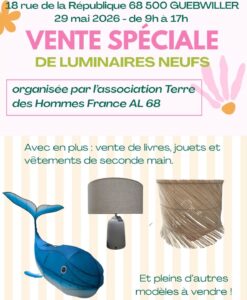 Affiche vente luminaires Guebwiller