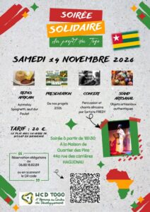 Soirée repas et concert solidaire HCD Togo